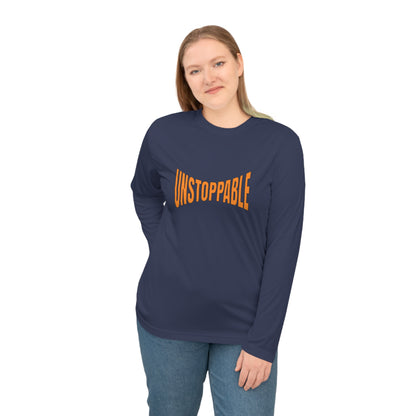 Unisex Performance Long Sleeve Shirt - 'Unstoppable' Activewear for Fitness Enthusiasts