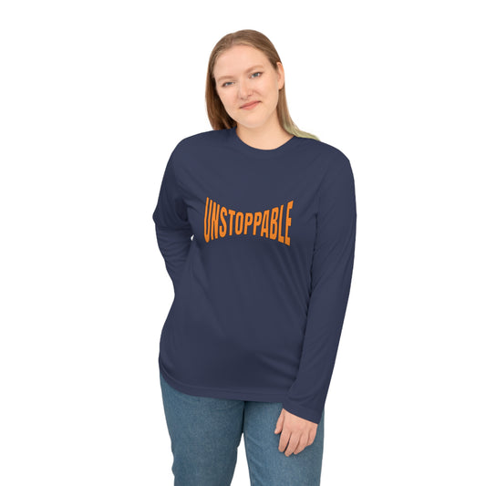 Unisex Performance Long Sleeve Shirt - 'Unstoppable' Activewear for Fitness Enthusiasts