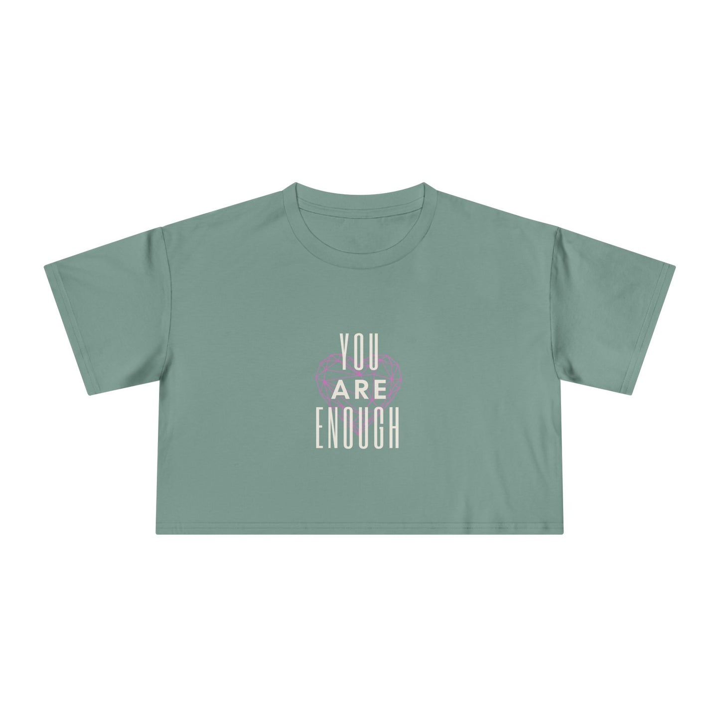 Empowering Women's Crop Tee - "You Are Enough" - Positive Vibes Apparel