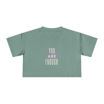 Empowering Women's Crop Tee - "You Are Enough" - Positive Vibes Apparel