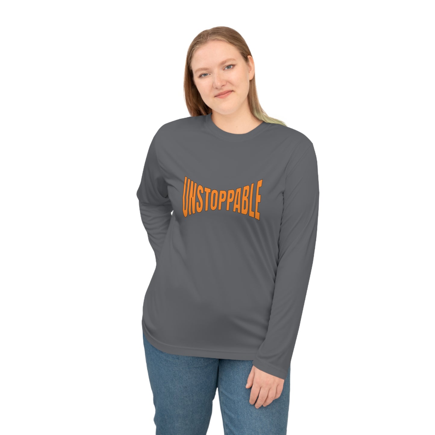 Unisex Performance Long Sleeve Shirt - 'Unstoppable' Activewear for Fitness Enthusiasts